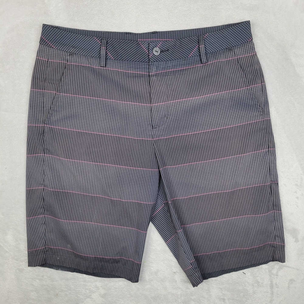Puma Shorts Men 30‎ Golf Performance Hybrid Chino Pants Button Zip Blue Adult